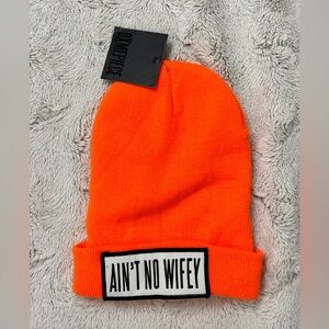 DimePiece ‘Aint No Wifey’ orange beanie